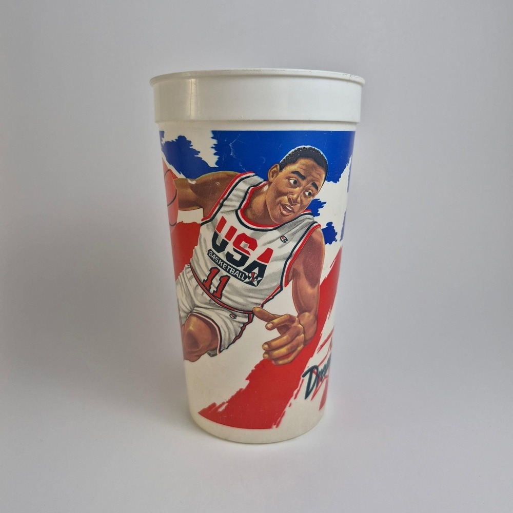 Vintage 1994 McDonalds Isiah Thomas USA Dream Team II Cup Detroit Pistons #1